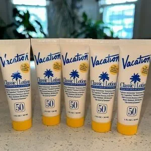 5 travel size Vacation Classic Lotion SPF 50